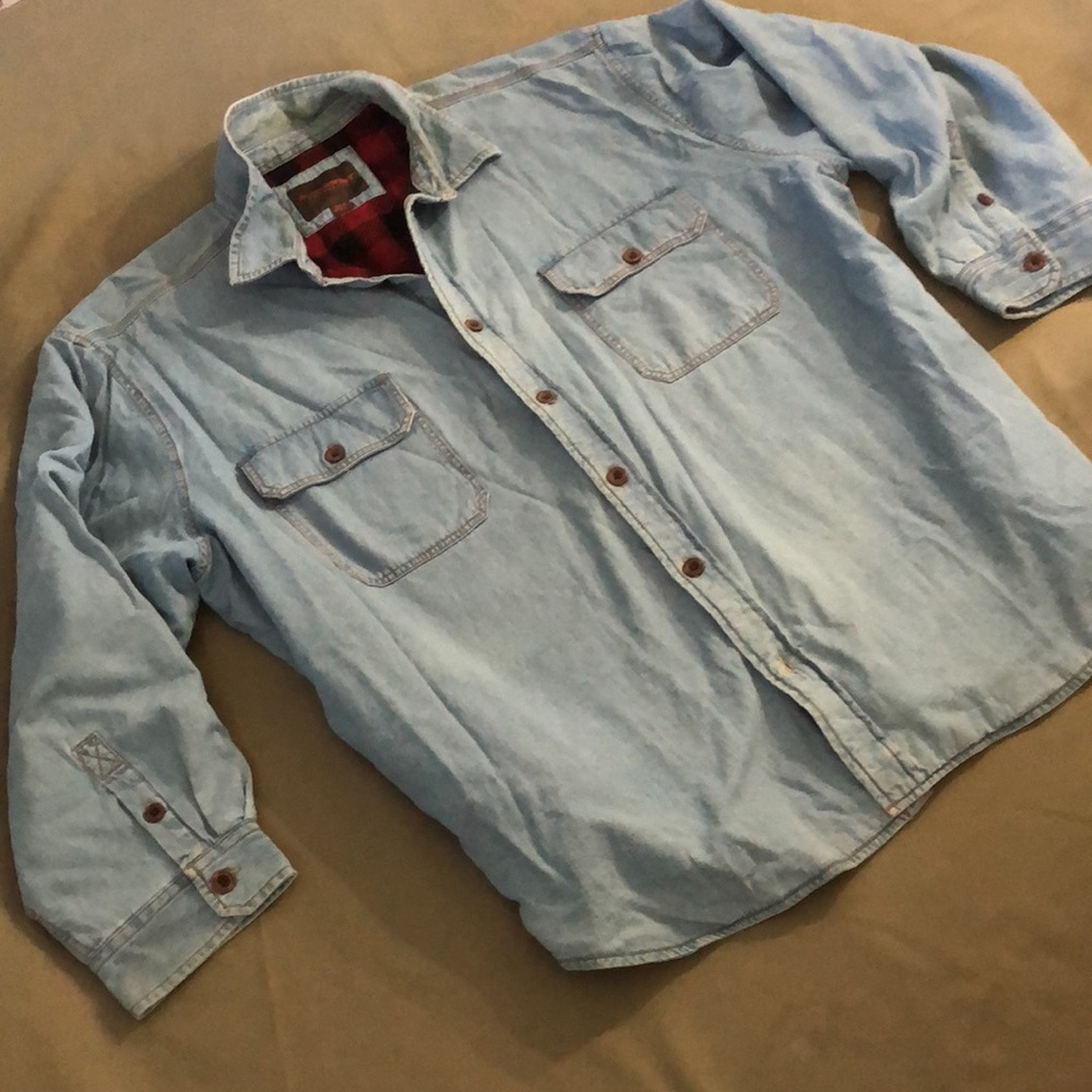 NORTHWEST Denim, buttons down fully Flannel Lined men’s Jacket size 4XL”